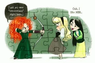 פאזל של Merida Aurora Mulan