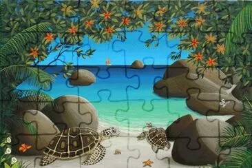 Turtles on the Beach by Catherine Musnier jigsaw puzzle