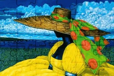 Lady in Yellow Dress jigsaw puzzle