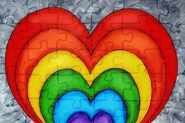 Rainbow Heart jigsaw puzzle