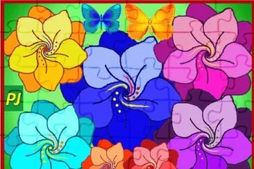 Flowers drawn by hand jigsaw puzzle