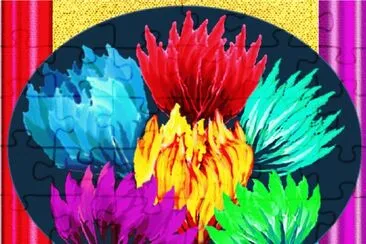 Painted Flowers jigsaw puzzle