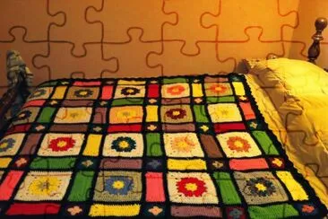 Quilt-style Afghan jigsaw puzzle