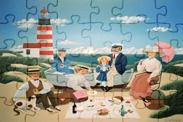 Picknick at the Seaside by Jean Pierre Lorand jigsaw puzzle