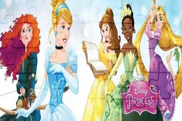 Merida Cinderella Belle Tiana Rapunzel jigsaw puzzle
