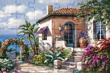 Coastal Cottage view jigsaw puzzle