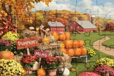 פאזל של Pumpkins and Mums by Alan Giana