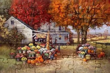 פאזל של Aunt Martha 's Farm during Fall by Paul Landry
