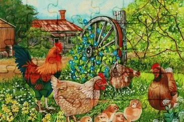 Farmyard Family by Val Stokes