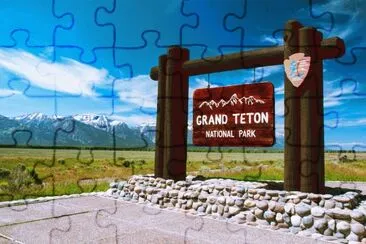 Grand Tetons entrance jigsaw puzzle