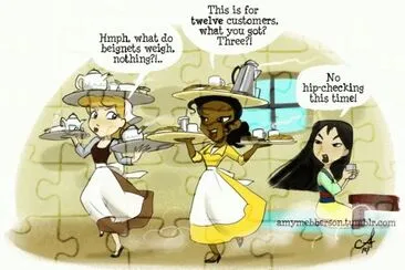 פאזל של Cinderella Tiana Mulan