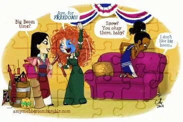 פאזל של Mulan Merida Tiana