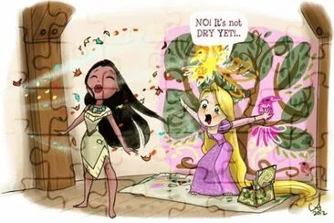 Pocahontas Rapunzel jigsaw puzzle
