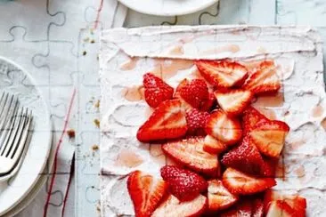 strawberry cheesecake jigsaw puzzle