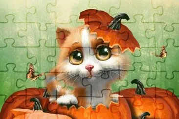 Sweet kitten Halloween