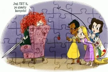Merida Tiana Rapunzel Belle jigsaw puzzle