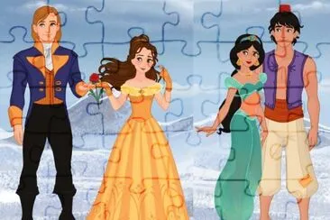 פאזל של Beast Belle Jasmine Aladdin