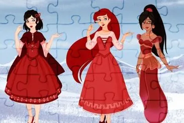 SnowWhite Ariel Jasmine jigsaw puzzle
