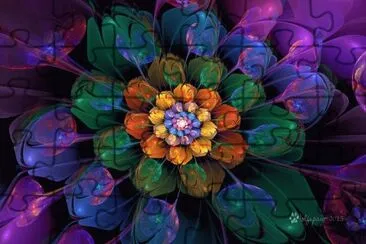 Rainbow Flower jigsaw puzzle