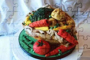It is a cake jigsaw puzzle