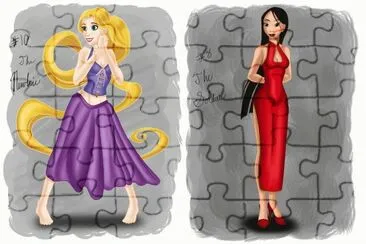Rapunzel Mulan jigsaw puzzle