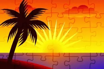 Sunset over the Pacific Ocean by Liz Aragon jigsaw puzzle