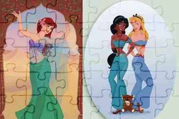 Ariel Jasmine Alice jigsaw puzzle