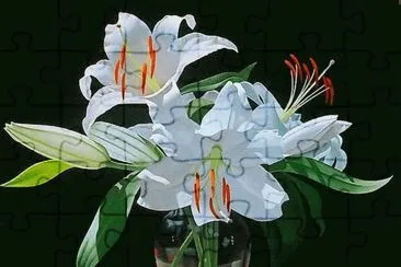 Pintura de flores al oleo