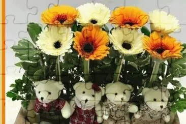 Blumen und BÃ¤ren jigsaw puzzle