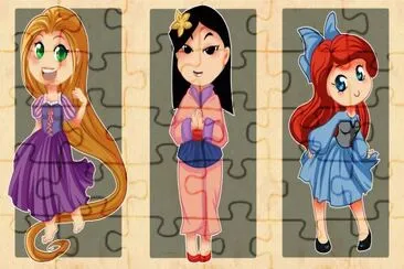 Rapunzel Mulan Ariel jigsaw puzzle