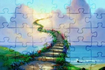 Degrau para a felicidade jigsaw puzzle