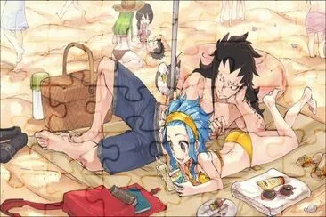 Gajeel y Levy jigsaw puzzle