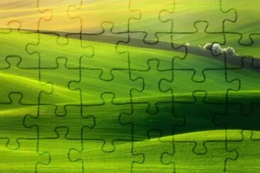 spring time green hills jigsaw puzzle