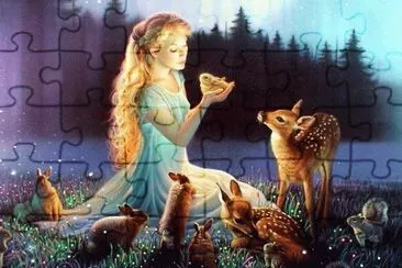 פאזל של Fadas, duendes e ninfas.