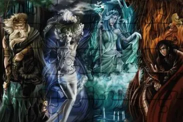 פאזל של Fadas, duendes e ninfas.