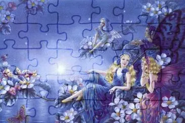 פאזל של Fadas, duendes e ninfas.