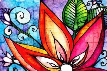 Colored Flower jigsaw puzzle