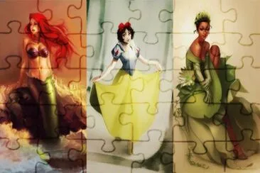 פאזל של Ariel SnowWhite Tiana