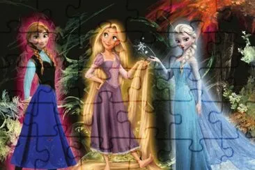Anna Rapunzel Elsa