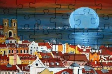 Lisbon during nighttime