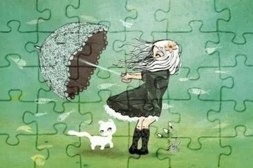 niÃ±a con paraguas