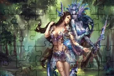 Fadas, duendes e ninfas. jigsaw puzzle