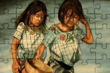 brothers working jigsaw puzzle