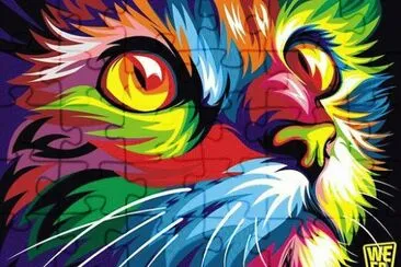 Colored Cat jigsaw puzzle