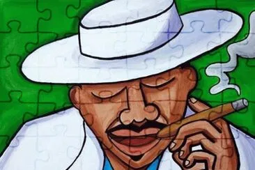 Mexican Cigar smoker by Tony Mendoza jigsaw puzzle