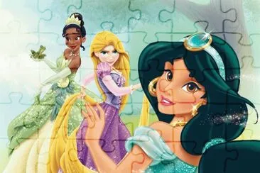 Tiana Rapunzel Jasmine jigsaw puzzle
