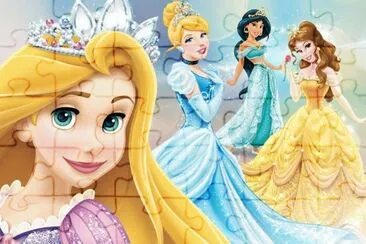 Rapunzel Cinderella Jasmine Belle jigsaw puzzle