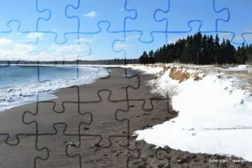 Beach in January jigsaw puzzle