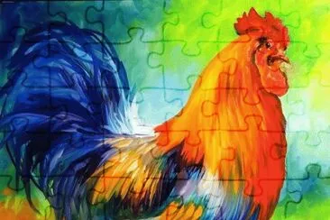 Rooster jigsaw puzzle