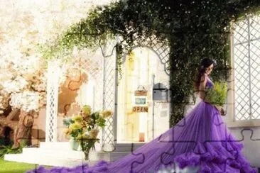 Dreamy Purple Wedding Dress
